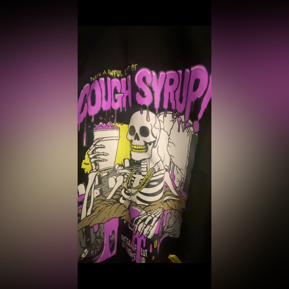 Graphic Skeleton Print Black Shirt